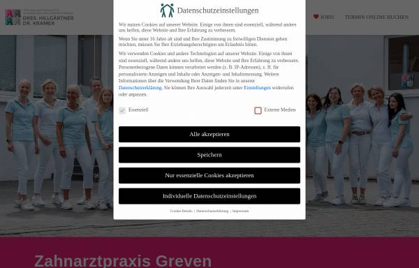 Vorschau von www.zahnarzt-greven.de, Zahnarztpraxis Dr. Winter und Dr. Hillgärtner