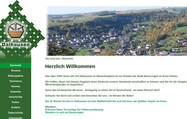 Vorschau von www.dalhausen.de, Dalhausen im Weserbergland