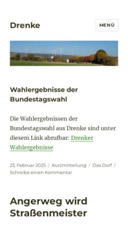 Vorschau der mobilen Webseite www.drenke.de, Drenke