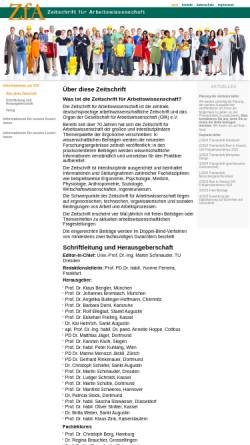 Vorschau der mobilen Webseite www.zfa-online.de, Zeitschrift für Arbeitswissenschaft