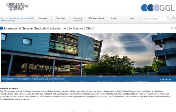 Vorschau von www.uni-giessen.de, Gießener Graduiertenzentrum Lebenswissenschaften (GGL)