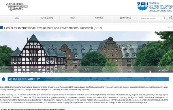 Vorschau von www.uni-giessen.de, Zentrum für internationale Entwicklungs- und Umweltforschung (ZEU)