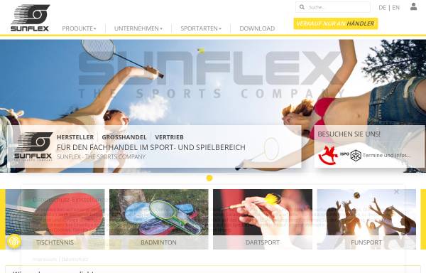 Vorschau von www.sunflex-sport.com, Sunflex Sport GmbH + Co. KG