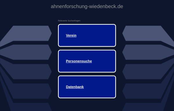 Vorschau von www.ahnenforschung-wiedenbeck.de, Wiedenbeck