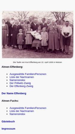 Vorschau der mobilen Webseite ahnen.effenberg.de, Effenberg, Harald