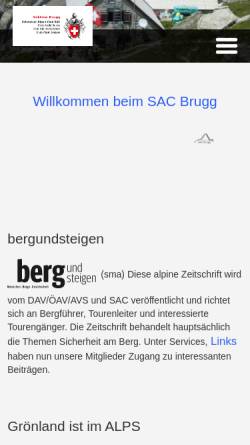 Vorschau der mobilen Webseite www.sac-brugg.ch, SAC Sektion Brugg