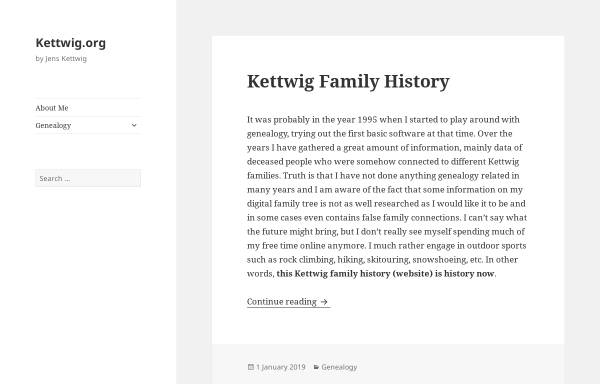 Vorschau von www.kettwig.org, Die Kettwig Familien