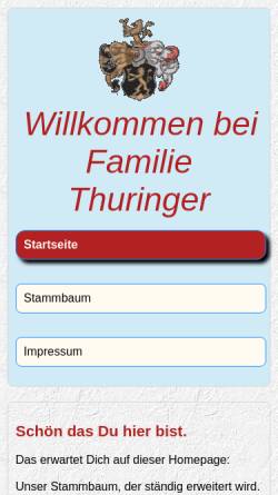 Vorschau der mobilen Webseite www.thuringer.de, Thuringer