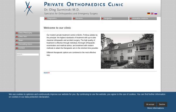 Vorschau von www.privat-orthopaedie.de, Dr. Surminski