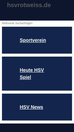 Vorschau der mobilen Webseite www.hsvrotweiss.de, HSV Rot-Weiß e.V.