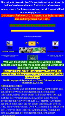 Vorschau der mobilen Webseite www.siemens-exo.de, S.G. Siemens-Exo Berlin