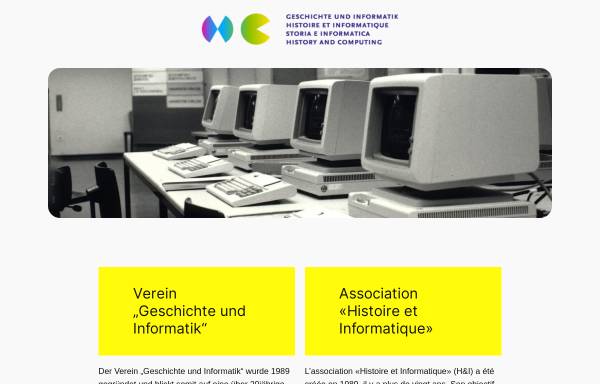 Vorschau von www.ahc-ch.ch, Verein Geschichte und Informatik