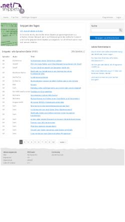 Vorschau der mobilen Webseite dotnet-snippets.de, .NET-Snippets.de