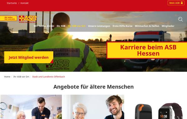 Vorschau von www.asb-offenbach.de, Arbeiter-Samariter-Bund Ortsverband Offenbach