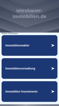 Vorschau der mobilen Webseite www.wiesbauer-immobilien.de, Wiesbauer Immobilien