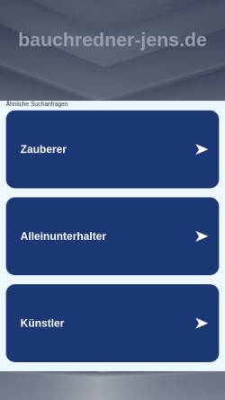 Vorschau der mobilen Webseite www.bauchredner-jens.de, Meyers, Jens