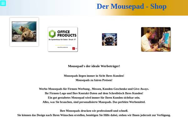 Vorschau von www.mousepadshop.de, Milado Mousepad-Shop, Inh. Heidemarie Grunow