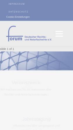 Vorschau der mobilen Webseite www.rechtswirtforum.de, Forum Deutscher Rechtsfachwirte e.V.