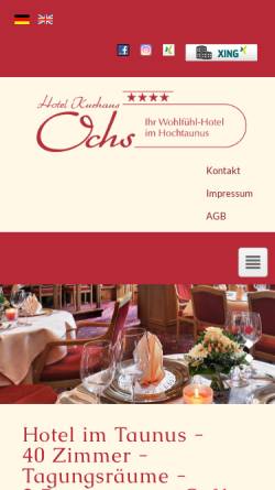 Vorschau der mobilen Webseite www.kurhaus-ochs.de, Hotel Kurhaus Ochs