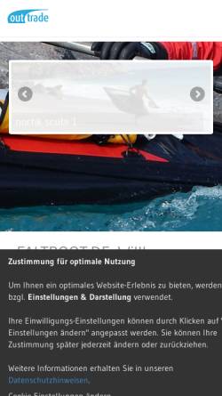 Vorschau der mobilen Webseite www.faltboot.de, Faltboot.de