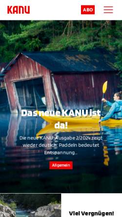 Vorschau der mobilen Webseite www.kanumagazin.de, KANUmagazin