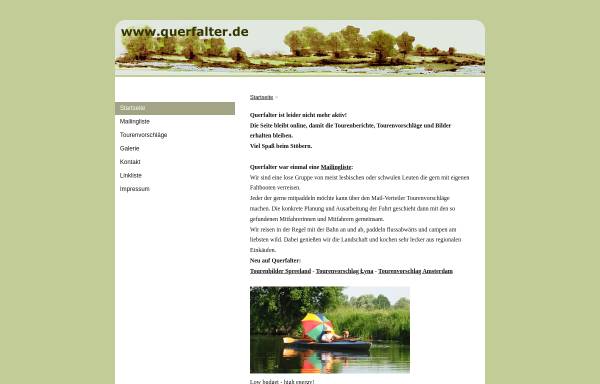 Vorschau von querfalter.de, Querfalter, Mailingliste für paddelnde Lesben und Schwule