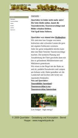 Vorschau der mobilen Webseite querfalter.de, Querfalter, Mailingliste für paddelnde Lesben und Schwule