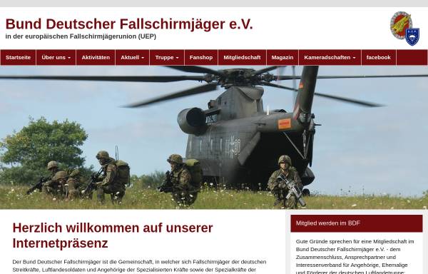 Vorschau von www.fschjgbund.de, Bund Deutscher Fallschirmjäger e.V.