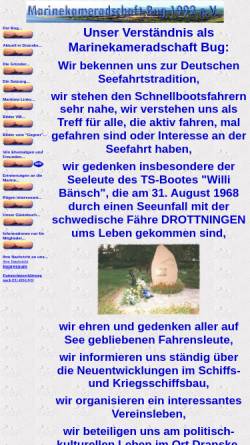 Vorschau der mobilen Webseite mkbug.de, Marinekameradschaft Bug 1992 e.V.