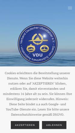 Vorschau der mobilen Webseite ubootfahrer.de, Verband Deutscher Ubootfahrer e.V. (VDU e.V.)