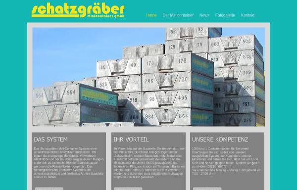 Vorschau von www.schatzgraeber.at, Schatzgräber - Containerdienst, spezielle Erdbewegung