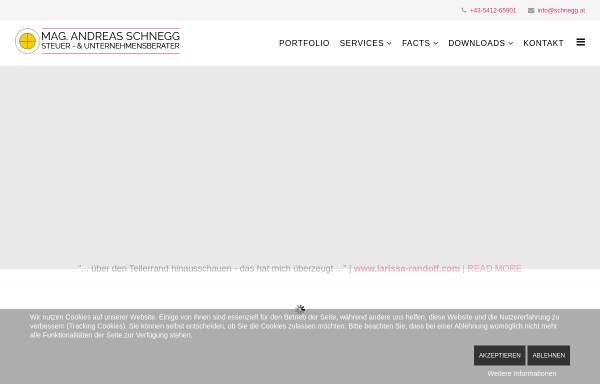 Vorschau von www.schnegg.at, Steuerberatungskanzlei Mag. Andreas Schnegg