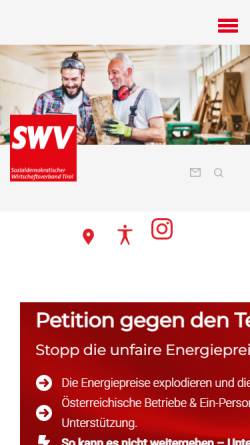 Vorschau der mobilen Webseite www.wirtschaftsverband-tirol.at, Tiroler Wirtschaftsverband