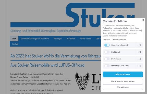 Vorschau von www.stuker-reisemobile.ch, Stuker Reisemobile GmbH