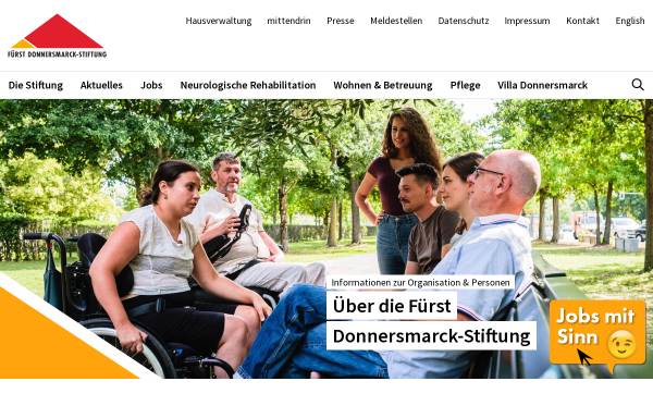 Vorschau von www.fdst.de, Fürst Donnersmarck-Stiftung