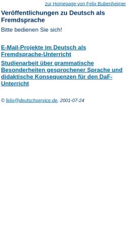 Vorschau der mobilen Webseite www.deutschservice.de, Felix Bubenheimers Deutsch-Service