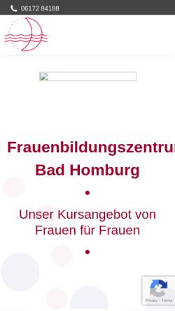 Vorschau der mobilen Webseite www.frauenbildungszentrum.de, Frauenbildungszentrum Bad Homburg e.V.