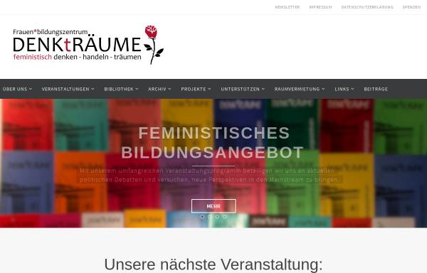 Vorschau von www.denktraeume.de, Frauenbildungszentrum Denk(t)räume