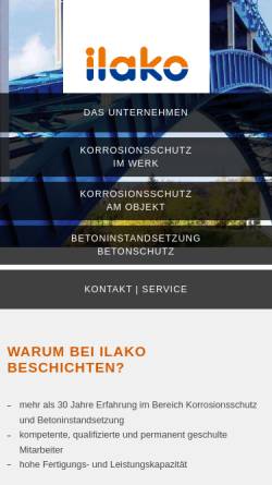 Vorschau der mobilen Webseite www.ilako.de, Ilako GmbH & Co