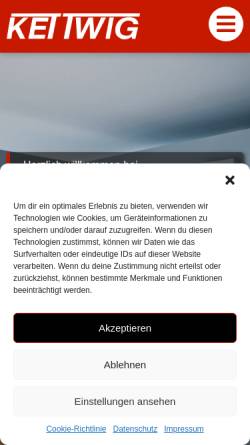 Vorschau der mobilen Webseite www.kettwig-heizung.de, Kettwig Industrieanlagenbau