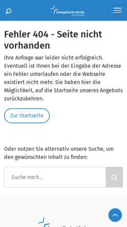 Vorschau der mobilen Webseite www.ekir.de, Ev. Erwachsenenbildungswerk Rheinland - Süd e.V.