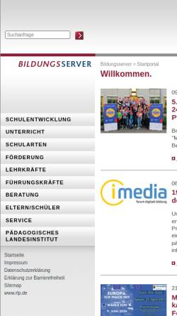 Vorschau der mobilen Webseite bildung-rp.de, Landesbildungsserver Rheinland-Pfalz