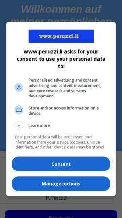 Vorschau der mobilen Webseite www.peruzzi.li, Übersetzungen Piero Peruzzi
