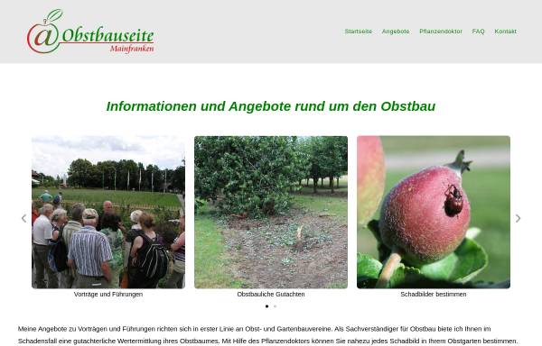 Vorschau von www.obstbauseite.de, Obstbauseite Mainfranken