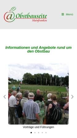 Vorschau der mobilen Webseite www.obstbauseite.de, Obstbauseite Mainfranken