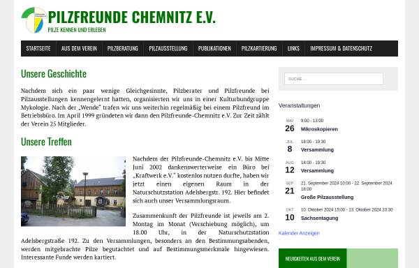Vorschau von www.pilzfreunde-chemnitz.de, Pilzfreunde Chemnitz e.V.