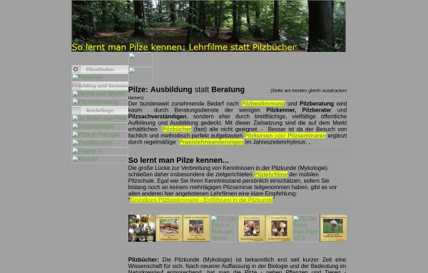 Vorschau von www.pilzfreundetreff.de, Pilzfreundetreff - die mobile Pilzschule