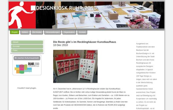 Vorschau von www.designkiosk-ruhr.de, Designkiosk Ruhr.2010