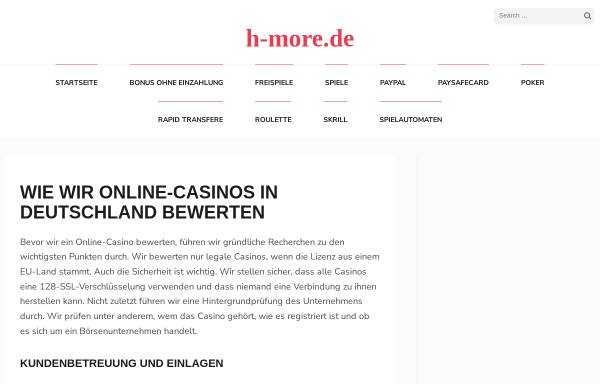 Vorschau von www.h-more.de, H&More