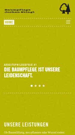 Vorschau der mobilen Webseite baumpflege-stingl.de, Stingl, Jochen